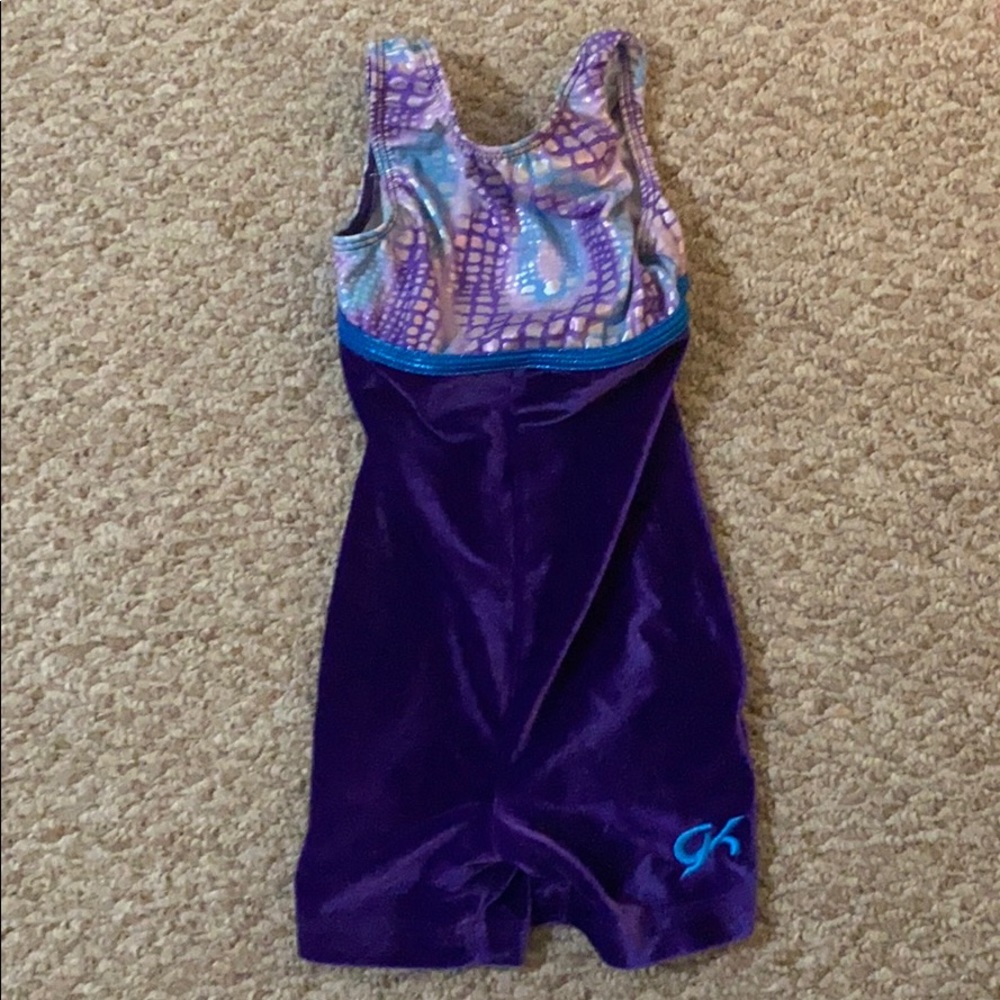Girls Purple gymnastics leotard